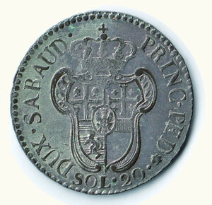 reverse: VITTORIO AMEDEO III - 20 Soldi 1796