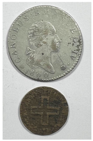 obverse: CARLO EMANUELE IV - 7,6 Soldi 1800 e 2 Denari 1799