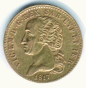 obverse: VITTORIO EMANUELE I - 20 Lire 1817