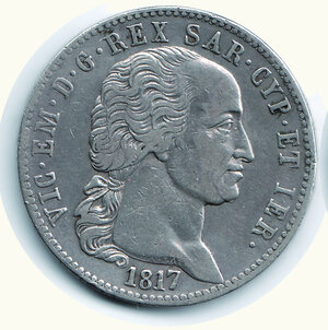 obverse: VITTORIO EMANUELE I - 5 Lire 1817