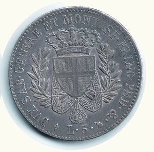 reverse: VITTORIO EMANUELE I - 5 Lira 1821