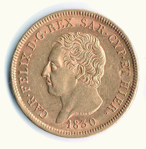 obverse: CARLO FELICE - 80 Lire 1830 Genova