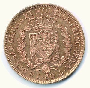 reverse: CARLO FELICE - 80 Lire 1830 Genova