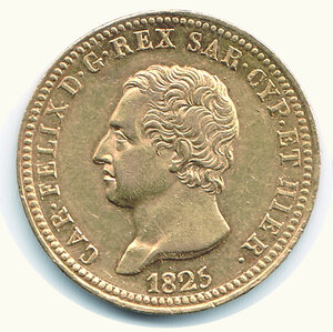 obverse: CARLO FELICE - 40 Lire 1825