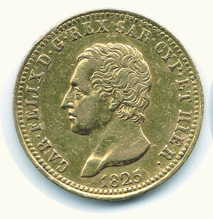 obverse: CARLO FELICE - 40 Lire 1825