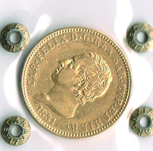 obverse: CARLO FELICE - 40 Lire 1831 To