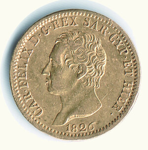 obverse: CARLO FELICE - 20 Lire 1826