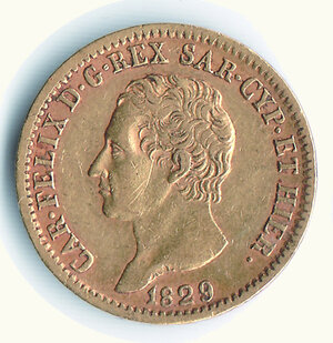 obverse: CARLO FELICE - 20 Lire 1829