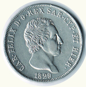 obverse: CARLO FELICE - 5 Lire 1829 To.