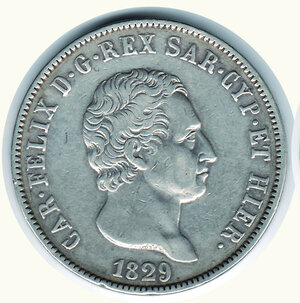 obverse: CARLO FELICE - 5 Lire 1829 Torino