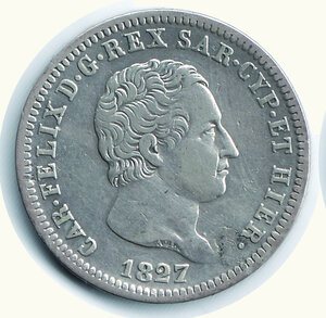 obverse: CARLO FELICE - 2 Lire 1827 - Torino - Pagani 88.