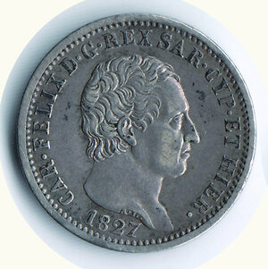 obverse: CARLO FELICE - (1821-1831) - Lira 1827 To.