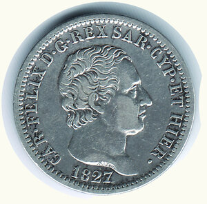 obverse: CARLO FELICE - Lira 1827