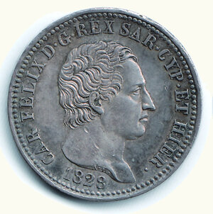 obverse: CARLO FELICE - Lira 1828 - Genova