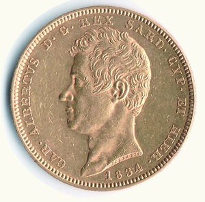 obverse: CARLO ALBERTO - 100 Lire 1834