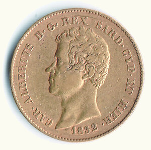 obverse: CARLO ALBERTO - 20 Lire 1832 - Torino