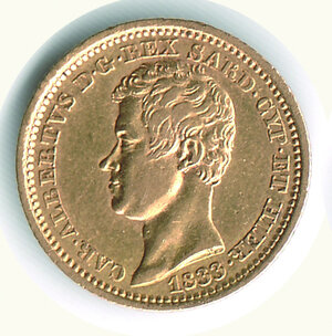 obverse: CARLO ALBERTO - 10 Lire 1833 Ge.