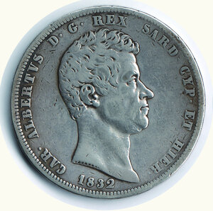 obverse: CARLO ALBERTO - 5 Lire 1832