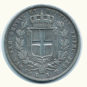 reverse: CARLO ALBERTO - 5 Lire 1832