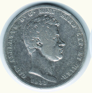 obverse: CARLO ALBERTO - 5 Lire 1833