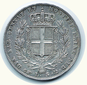 reverse: CARLO ALBERTO - 5 Lire 1839