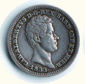 obverse: CARLO ALBERTO - 50 Centesimi 1833