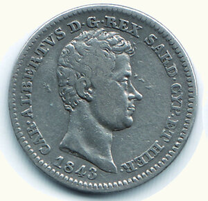 obverse: CARLO ALBERTO - 50 Centesimi 1843