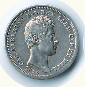 obverse: CARLO ALBERTO - 25 Centesimi 1833