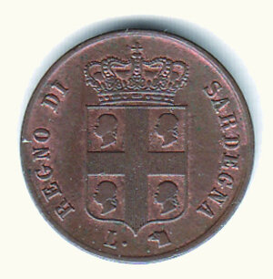 obverse: CARLO ALBERTO - 3 Cent. per la Sardegna.