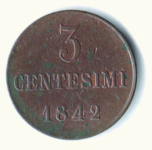 reverse: CARLO ALBERTO - 3 Cent. per la Sardegna.