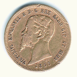 obverse: VITTORIO EMANUELE II - 10 Lire 1853