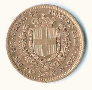 reverse: VITTORIO EMANUELE II - 10 Lire 1853