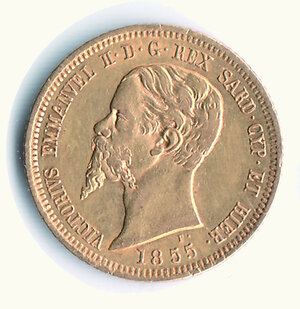 obverse: VITTORIO EMANUELE II - 10 Lire 1855