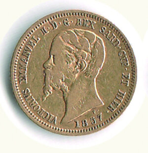 obverse: VITTORIO EMANUELE II - 10 Lire 1857.