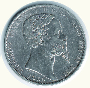 reverse: VITTORIO EMANUELE II - 5 Lire