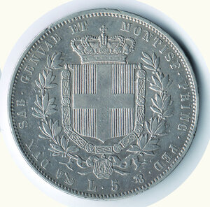 reverse: VITTORIO EMANUELE II - 5 Lire 1850 Ge.