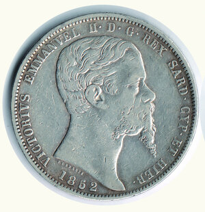 obverse: VITTORIO EMANUELE II - 5 Lire 1852