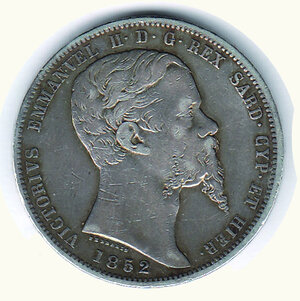 obverse: VITTORIO EMANUELE II - 5 Lire 1852 Ge.