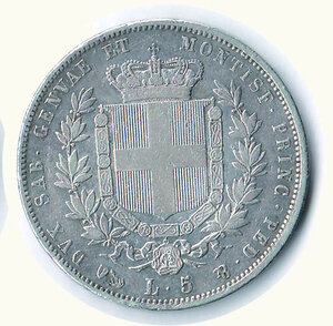 reverse: VITTORIO EMANUELE II - 5 Lire 1852 Ge.