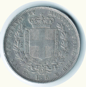 reverse: VITTORIO EMANUELE II -  5 Lire  1855 Ge