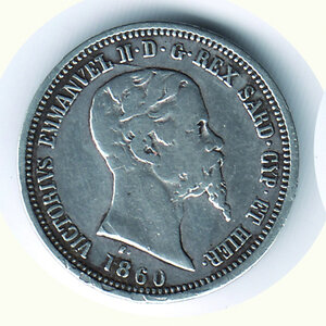 obverse: VITTORIO EMANUELE II - 50 Cent. 1860 Mi.