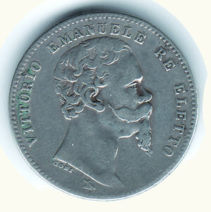 obverse: VITTORIO EMANUELE II -  Re eletto  - Lira 1860 FI.