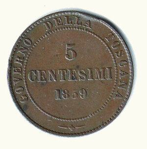 reverse: VITTORIO EMANUELE II - 5 Cent. 1859 - Colpetto.