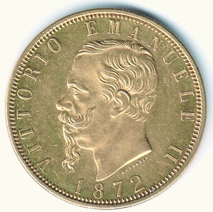 obverse: VITTORIO EMANUELE II - 100 Lire 1872