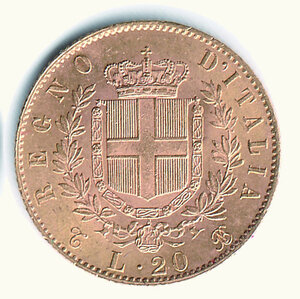 reverse: VITTORIO EMANUELE II - 20 Lire 1866