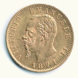 obverse: VITTORIO EMANUELE II - 20 Lire 1871