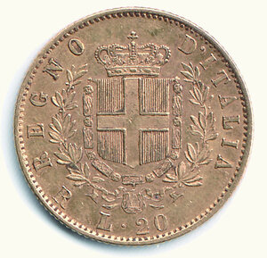 reverse: VITTORIO EMANUELE II - 20 Lire 1874