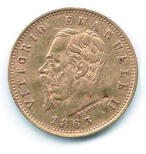 obverse: VITTORIO EMANUELE II - 5 Lire 1863