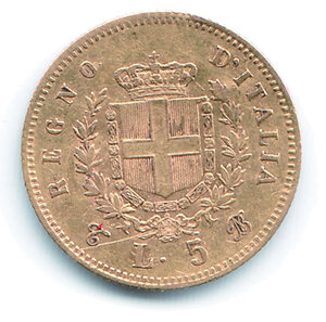 reverse: VITTORIO EMANUELE II - 5 Lire 1863