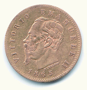 obverse: VITTORIO EMANUELE II - 5 Lire 1865